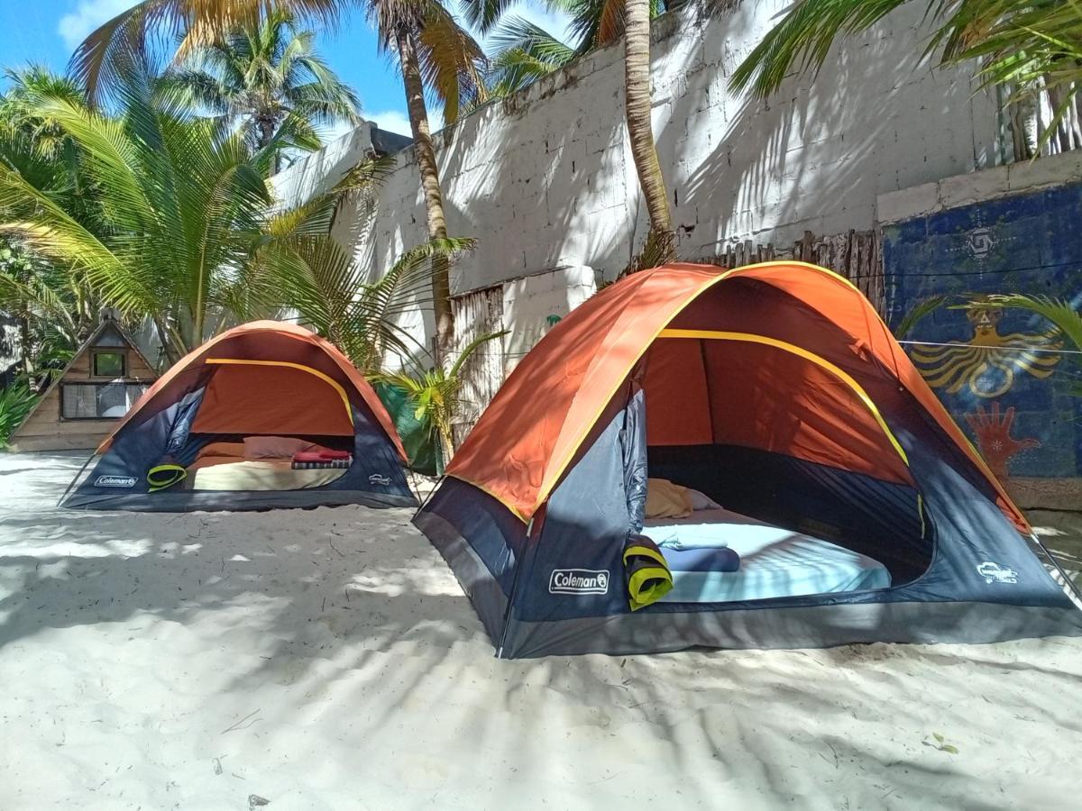 טולום Chavez Eco Beach Camping And Cabanas מראה חיצוני תמונה
